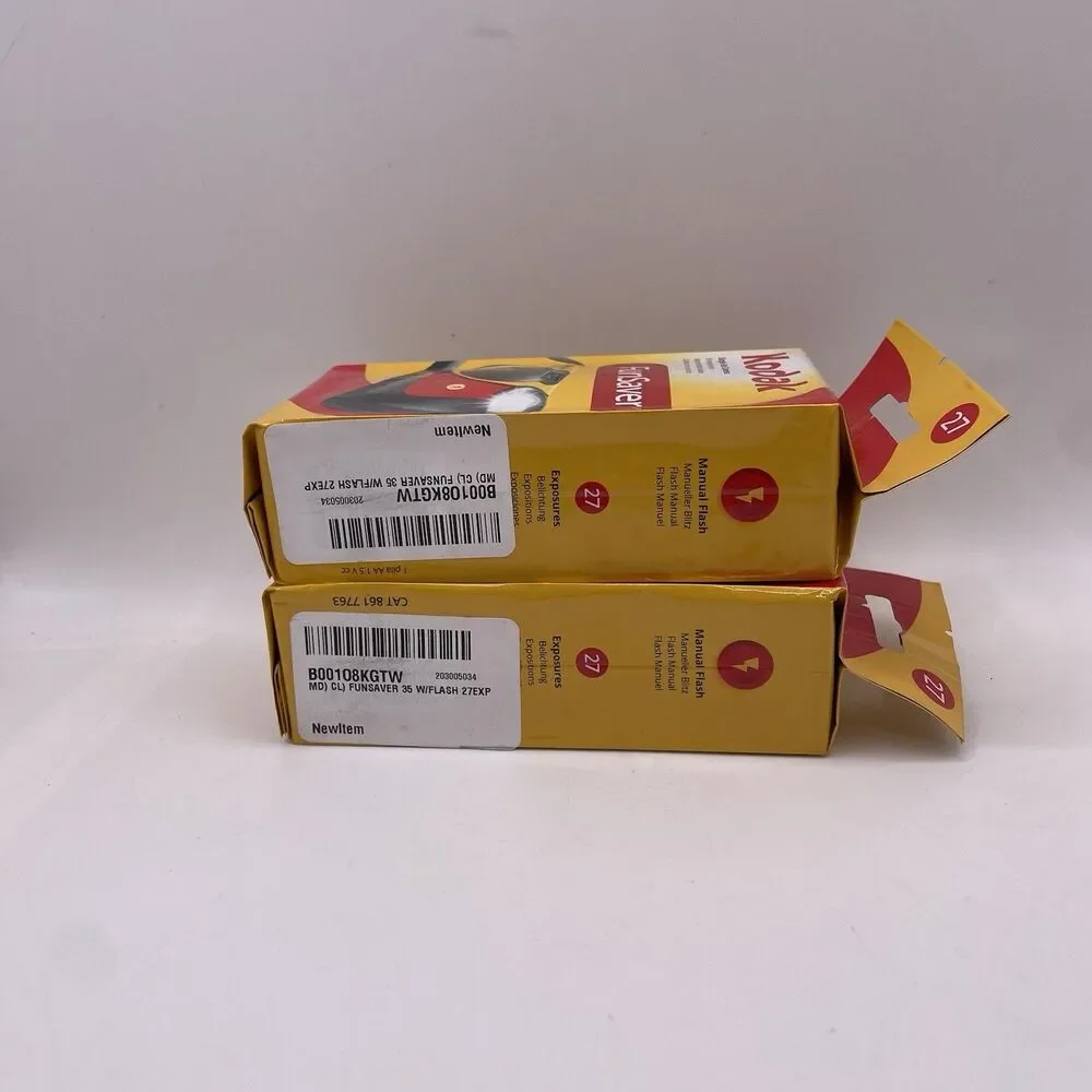 Kodak FunSaver 27 Single Use Camera Bundle Of Two Travel Manual Flash NEW